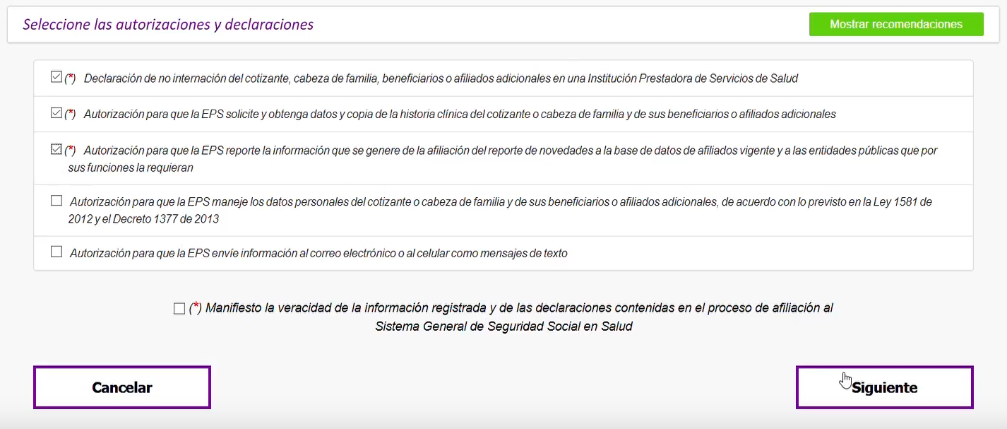 Traslado de EPS por internet - Tutorial paso 7